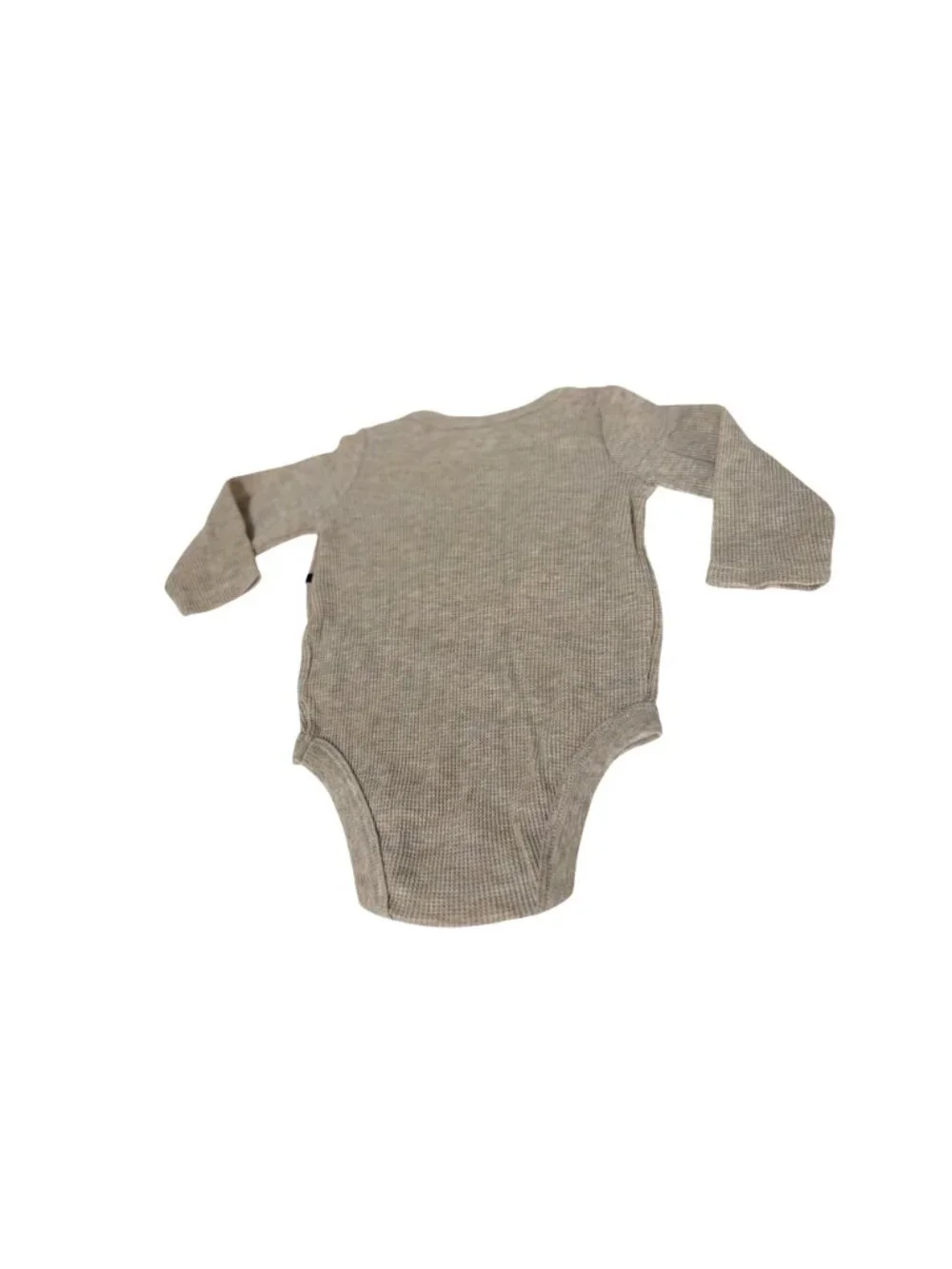 Garanimals Boys INfant Baby Size 3 6 months Thermal Long Sleeve Bodysuit Beige O